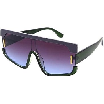 Pack of 12 TRENDY SHIELD SUNGLASSES