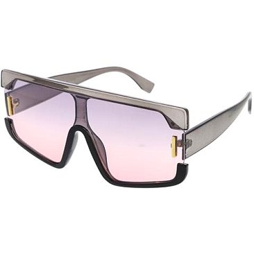 Pack of 12 TRENDY SHIELD SUNGLASSES