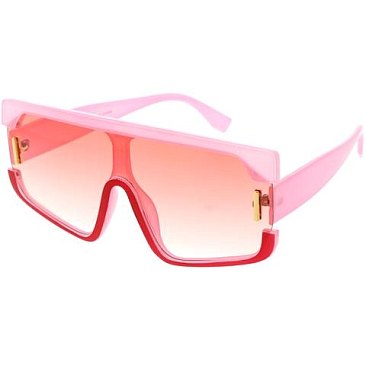 Pack of 12 TRENDY SHIELD SUNGLASSES