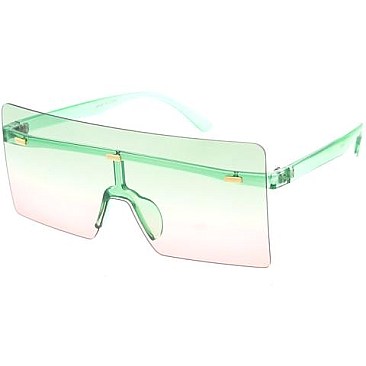 Pack of 12 Rimless Shield Sunglasses