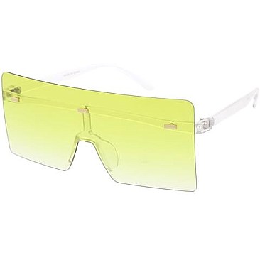 Pack of 12 Rimless Shield Sunglasses
