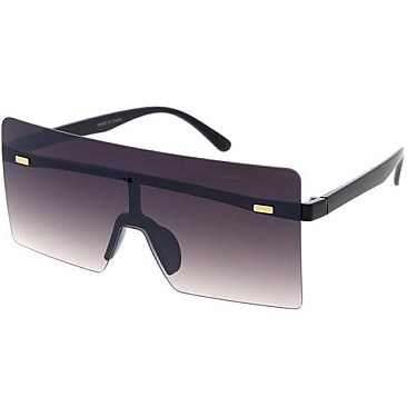 Pack of 12 Rimless Shield Sunglasses