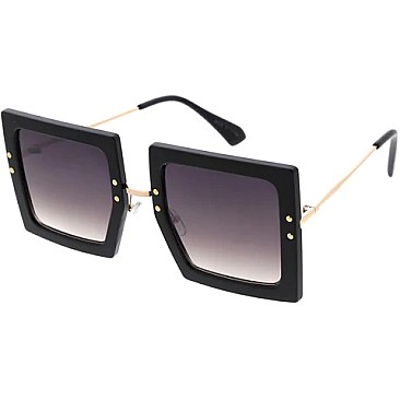 Pack of 12 Assorted Color Iconic Square Sunglasses