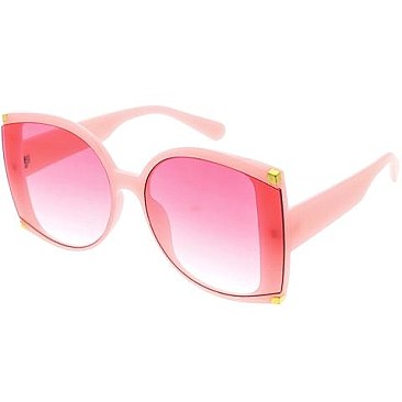 Pack of 12 Oversized Rounded Butterfly Frame Sunglasses