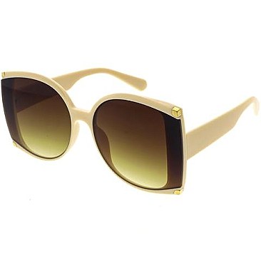 Pack of 12 Oversized Rounded Butterfly Frame Sunglasses