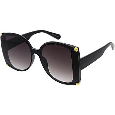 Pack of 12 Oversized Rounded Butterfly Frame Sunglasses