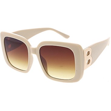 Pack of 12 Luxury Gold B  Square Sunglasses