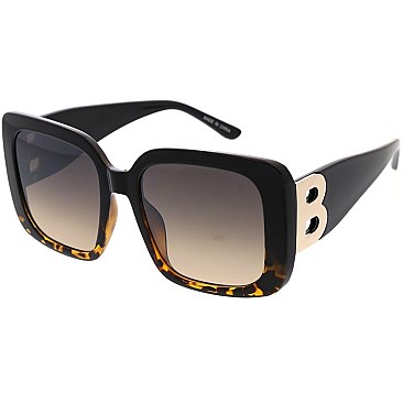 Pack of 12 Luxury Gold B  Square Sunglasses