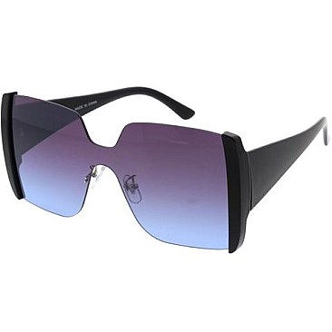 Pack of 12 Exposed Lenses Shield Sunglasses
