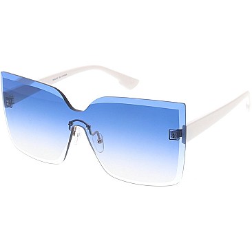 Pack of 12 Summer Colors Cat eye Shield Sunglasses