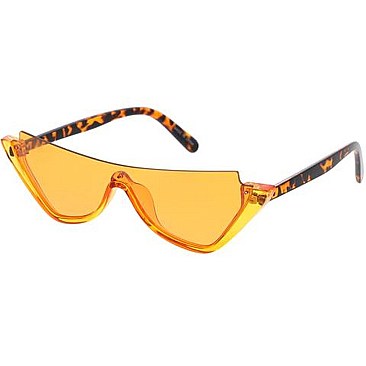 Pack of 12 Unique Bold Half Rimmed Cat Eye Sunglasses