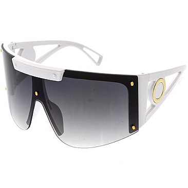 Pack of 12 Wide Lenses Fashion Sport Unisex Sunglasses