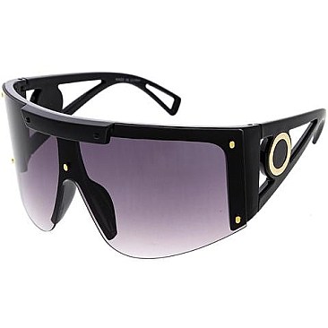 Pack of 12 Wide Lenses Fashion Sport Unisex Sunglasses