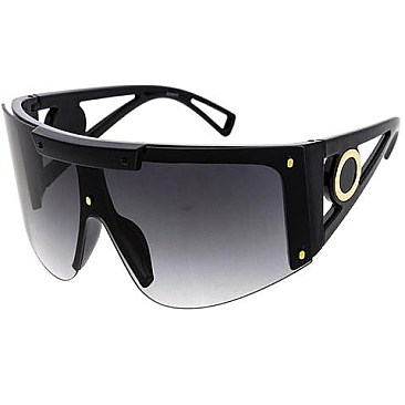 Pack of 12 Wide Lenses Fashion Sport Unisex Sunglasses