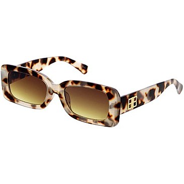 Pack of 12 Translucent Frame Gold Detailed Fashion Sunglasses