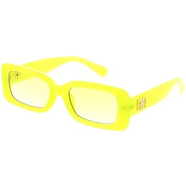Pack of 12 Translucent Frame Gold Detailed Fashion Sunglasses