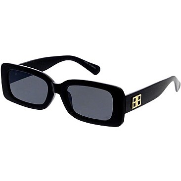 Pack of 12 Translucent Frame Gold Detailed Fashion Sunglasses