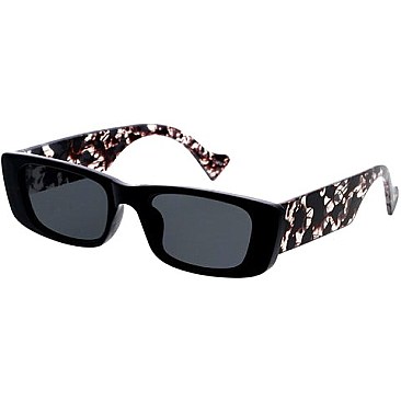 Pack of 12 Translucent Frame Print Temples Fashion Sunglasses