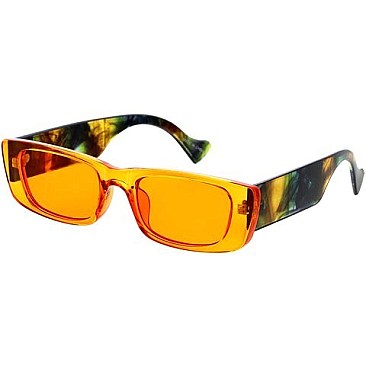 Pack of 12 Translucent Frame Print Temples Fashion Sunglasses