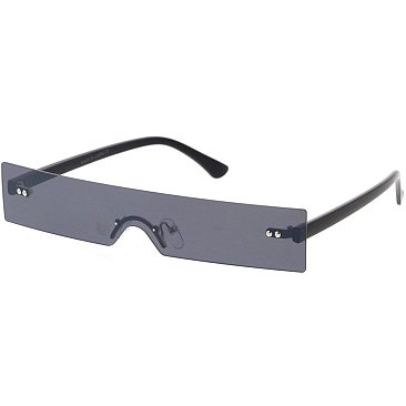 Pack of 12 MODERN Rimless Slit Skinny Sunglasses