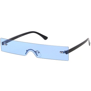 Pack of 12 MODERN Rimless Slit Skinny Sunglasses