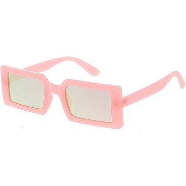 Pack of 12 Neon Color Retro Square Sunglasses