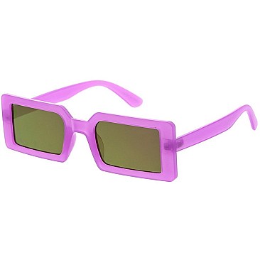 Pack of 12 Neon Color Retro Square Sunglasses