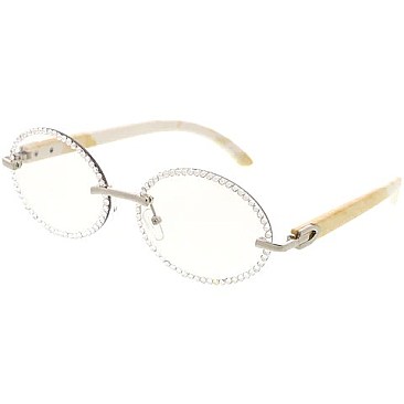 Pack of 12 Rhinestone Round Sunglasses