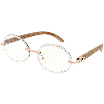 Pack of 12 Rhinestone Round Sunglasses