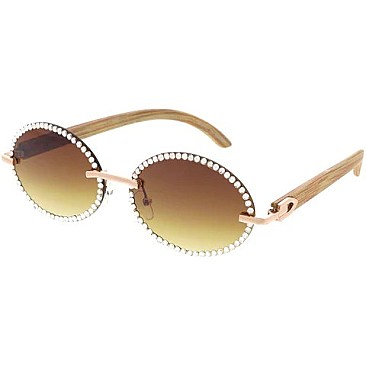 Pack of 12 Rhinestone Round Sunglasses