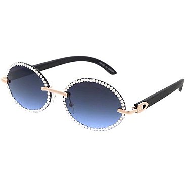 Pack of 12 Rhinestone Round Sunglasses