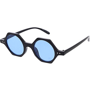 Pack of 12 Fashion Forward Retro Hexagon Sunglasses