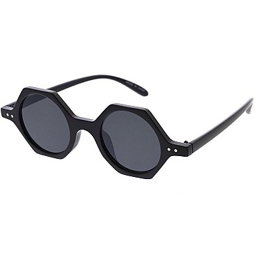 Pack of 12 Fashion Forward Retro Hexagon Sunglasses