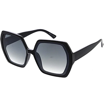 Pack of 12 Trendy Bulky Hexagon Sunglasses
