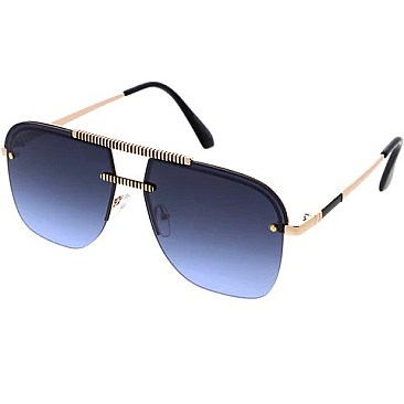 Pack of 12 Aviator Top Flat Bar sunglasses