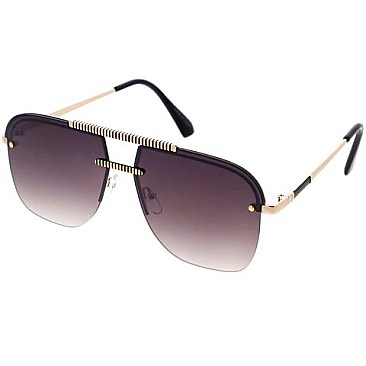 Pack of 12 Aviator Top Flat Bar sunglasses