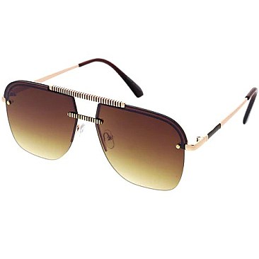 Pack of 12 Aviator Top Flat Bar sunglasses