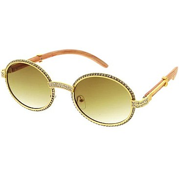 Pack of 12 Rhinestone Round Sunglasses