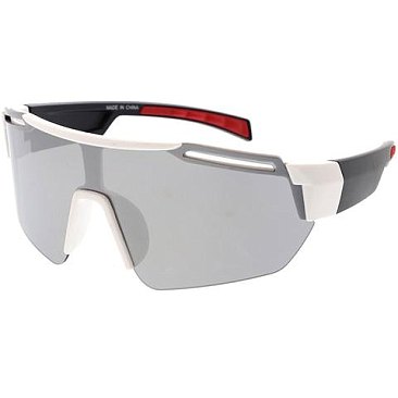 Pack of 12 Wide Lenses Colorful Sport Unisex Sunglasses