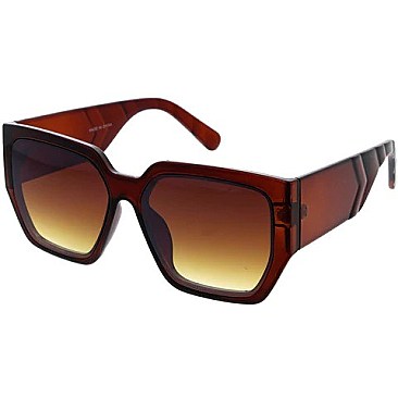 Pack of 12 Wide Temples Chevron Accented Sunglasses