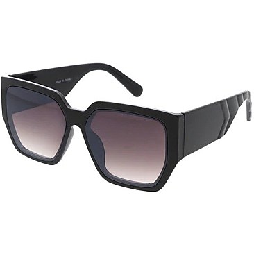 Pack of 12 Wide Temples Chevron Accented Sunglasses