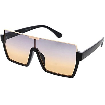 Pack of 12 Chic Shield Square Sunglasses