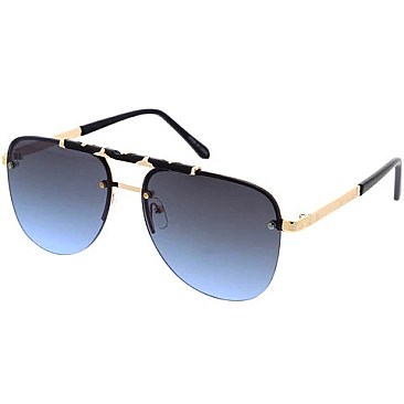 Pack of 12 Aviator Top Flat Bar sunglasses