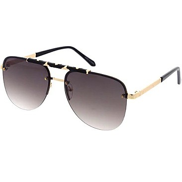 Pack of 12 Aviator Top Flat Bar sunglasses