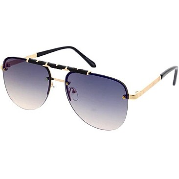 Pack of 12 Aviator Top Flat Bar sunglasses