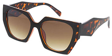Pack of 12 Polygonal Trend Cateye Gradient Sunglasses