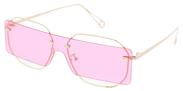 Pack of 12 Rimless Shade Iconic Sunglasses