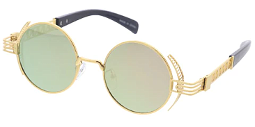 Pack of 12 Mirror Mix Tint Round Stylish Sunglasses