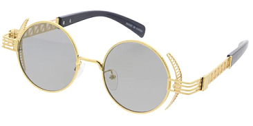 Pack of 12 Mirror Mix Tint Round Stylish Sunglasses