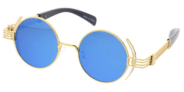 Pack of 12 Mirror Mix Tint Round Stylish Sunglasses